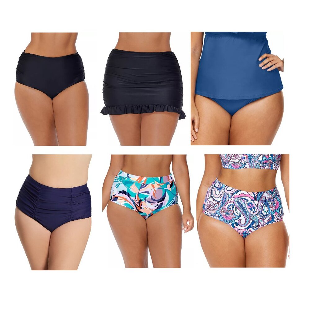 NWT Raisin's Women's Assorted Swim Bottoms Multicolor Sizes 14W-22W $60 12HL262